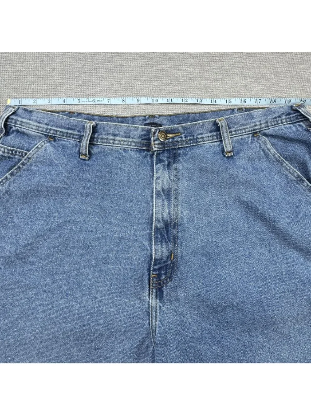 Denim Carpenter Shorts Mens Size 40 Blue Casual Workwear 100% Cotton Pockets